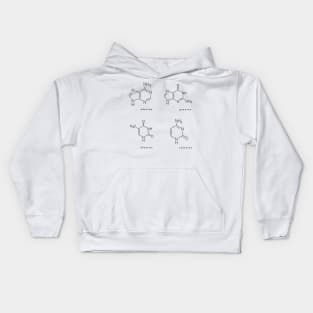 Hand Drawn DNA ACTG Acid Pack Kids Hoodie